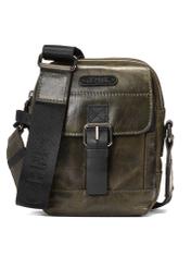 Skórzana zielona torba męska z klapą TORMS-0105C-54(W25)-01