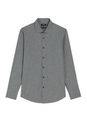 Szara bawełniana koszula męska slim KOSMT-0367-9D(Z26)