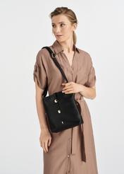 Czarna damska torebka na ramię TOREC-0840A-99(W25)