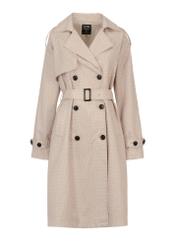 Dwurzędowy płaszcz damski z monogramem KURDT-0444-81(W23)-06