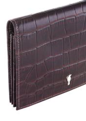 Mały brązowy portfel damski croco PORES-0846-89(W23)-05
