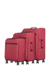Komplet walizek na kółkach 19"/24"/28" WALNY-0045-4B(W26), widok produktu skosem na białym tle.