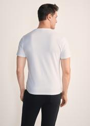 Biały basic T-shirt męski TSHMT-0091-11(KS)