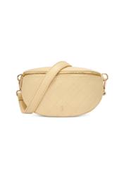 Pikowana jasnożółta nerka damska TOREC-0878-2A(W26)