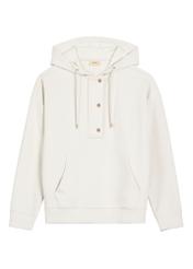 Jasnobeżowa bluza damska z kapturem BLZDT-0111A-1A(W26)