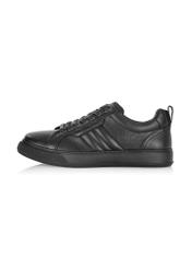 Czarne skórzane sneakersy męskie BUTYM-0465-99(Z26)