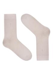 Zestaw wełnianych skarpet damskich ZESDT-0046-1H(Z26), widok jednej pary produktu od przodu na białym tle.