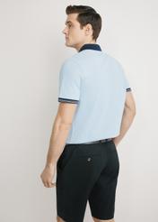 Niebieska koszulka polo męska POLMT-0068-7B(W26)