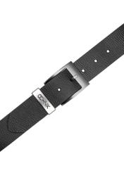 Czarny skórzany pasek męski PASMS-0127D-99(Z25)
