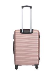 Walizka średnia na kółkach WALAB-0081-5X-24(W26), widok produktu z tyłu na białym tle.