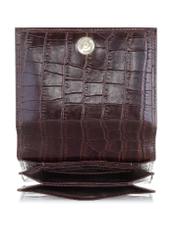 Mały brązowy portfel damski croco PORES-0846-89(W23)-04
