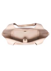 Torebka shopper damska w kolorze ecru TOREC-1259-0B(Z26) - widok produktu z góry, na białym tle.