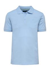 Błękitna koszulka polo męska POLMT-0078-62(W25)