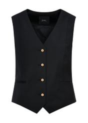 Czarna kamizelka damska KAMDT-0030-99(W25)-06