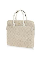 Beżowa damska torba na laptopa z monogramem TOREC-1027-81(W25)-02