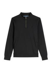Czarna bluza męska ze stójką BLZMT-0080-99(W26) - widok produktu z przodu, na białym tle.