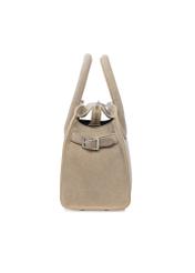 Kremowa zamszowa torebka damska TORES-1295-0B(W26)