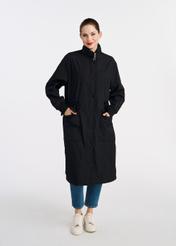 Czarna kurtka parka damska KURDT-0562-99(W25)-02
