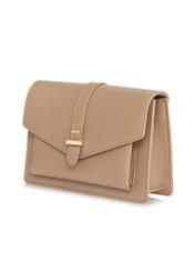 Mała torebka listonoszka w kolorze nude TOREC-1004-82(W25)-02