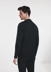 Czarny rozpinany sweter męski SWEMT-0157-99(Z24)-03