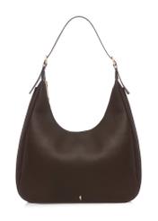 Brązowa torebka damska shopper TOREC-1238-1I(W26), widok produktu z przodu na białym tle.