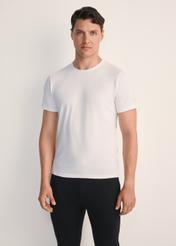 Trójpak białych T-shirtów męskich basic ZESMT-0040-11(KS)