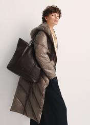 Duża brązowa torebka damska shopper TOREC-1067-89(Z25)