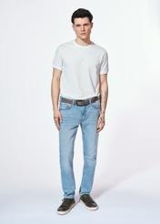 Biały T-shirt męski z bawełny TSHMT-0100-11(W25)-02