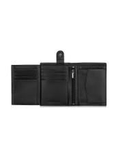 Skórzany czarny portfel męski z monogramem PORMS-0600-98(Z23)-05