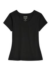 Czarny T-shirt damski basic TSHDT-0111-99(KS)