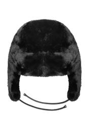 Czarna czapka uszatka damska CZADF-0042-99(Z24)-03