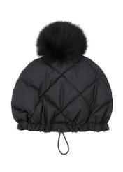 Pikowana puchowa czapka damska CZADF-0044-99(Z23)-03