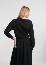 Bluza damska z haftowanym logo BLZDT-0095-99(W24)-02
