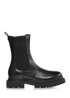Czarne skórzane sztyblety damskie BUTYD-1092-99(Z26)