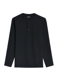 Czarny longsleeve męski LSLMT-0007-99(Z25)
