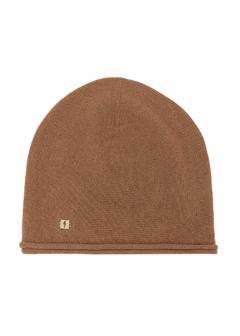 Karmelowa czapka damska z kaszmiru CZADT-0043-24(Z25)