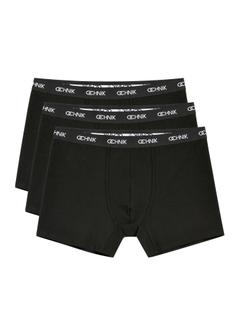 Trójpak czarnych bokserek męskich ZESMB-0001A-99(KS)