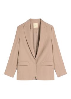 Marynarka damska w kolorze camelowym ZAKDT-0031A-1D(W26)