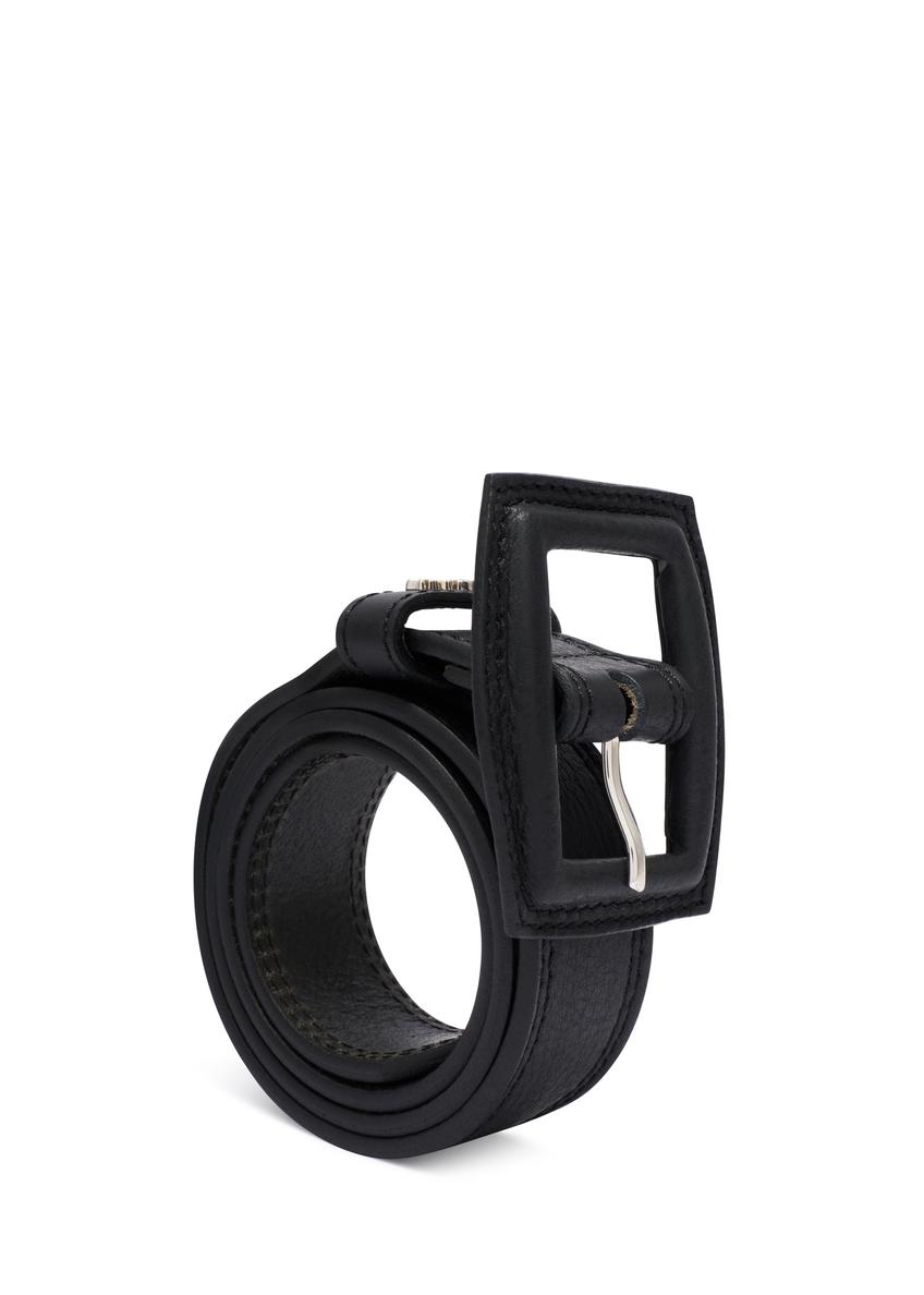 Czarny skórzany pasek damski PASDS-0272-99(W26)