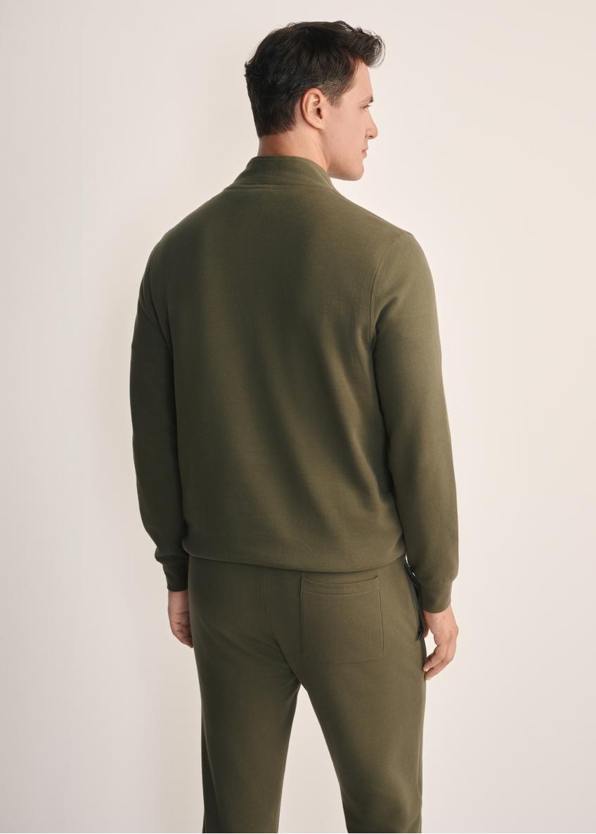 Bluza męska bez kaptura w kolorze khaki BLZMT-0067-55(Z25)