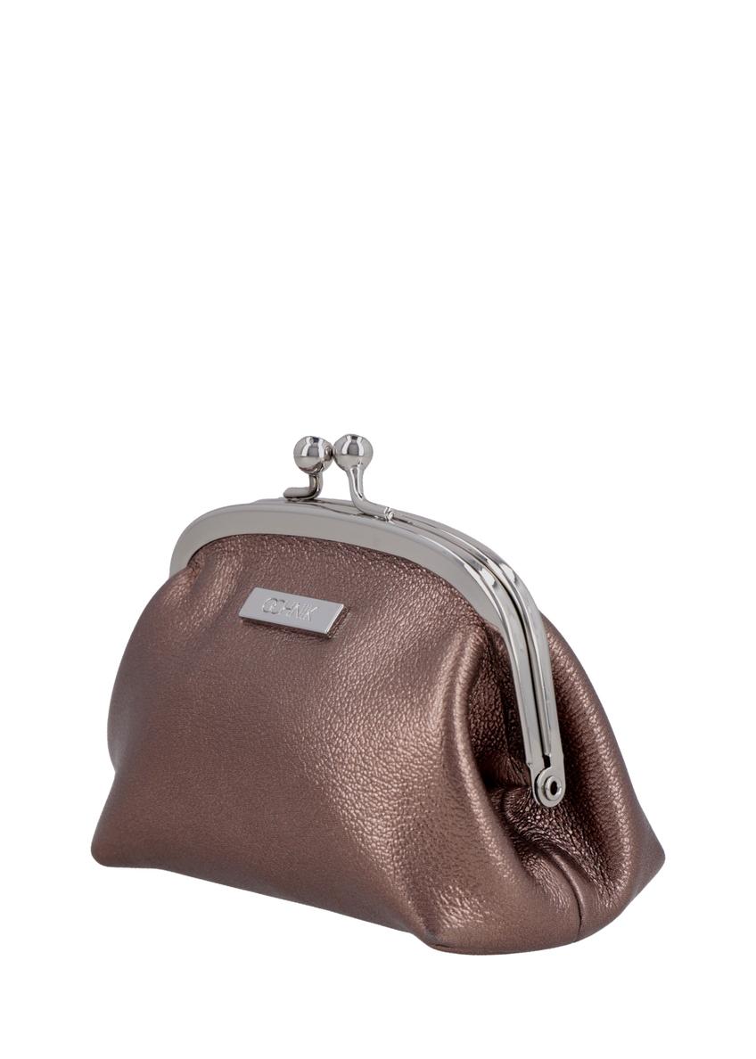 Brązowa skórzana portmonetka damska PORES-1031-1G(Z26)