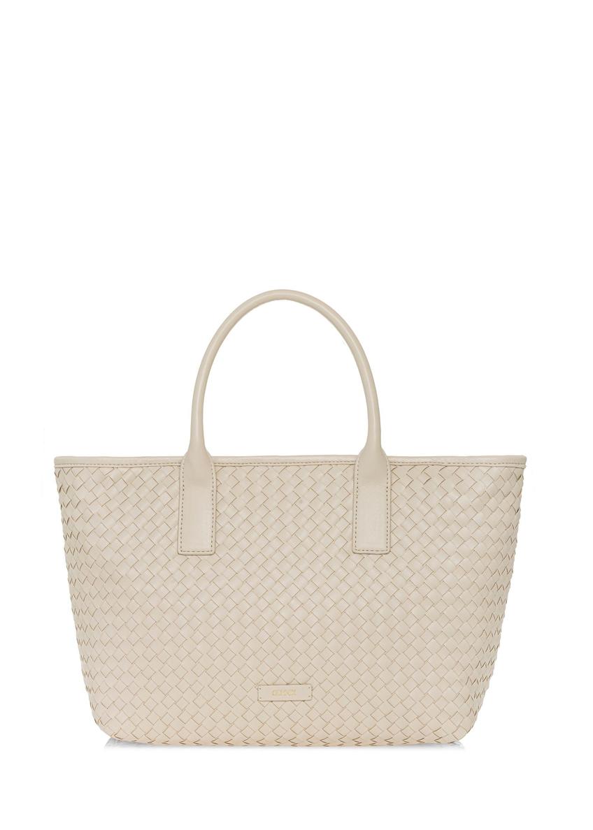 Kremowa torebka shopper damska TOREC-1008-12(W25)