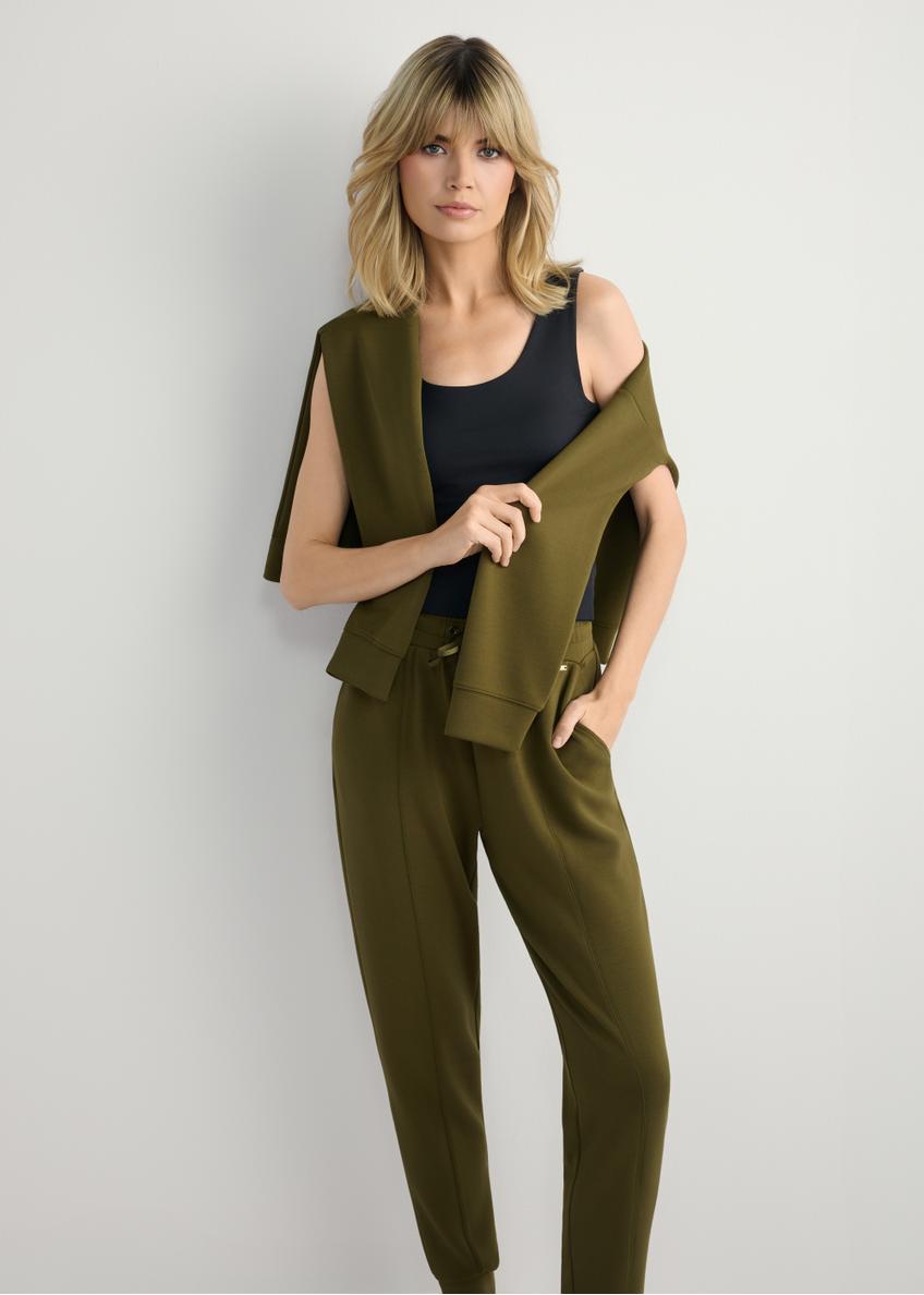 Bluza damska khaki z kapturem BLZDT-0111A-8D(W26)