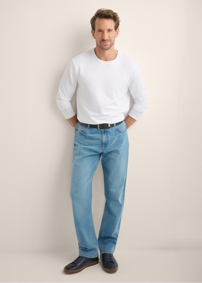 Niebieskie spodnie jeansowe męskie JEAMT-0025-7A(Z26)