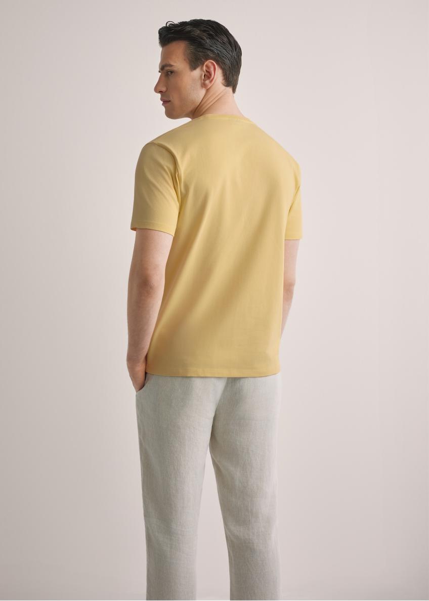 Żółty T-shirt męski TSHMT-0120-2B(W26)