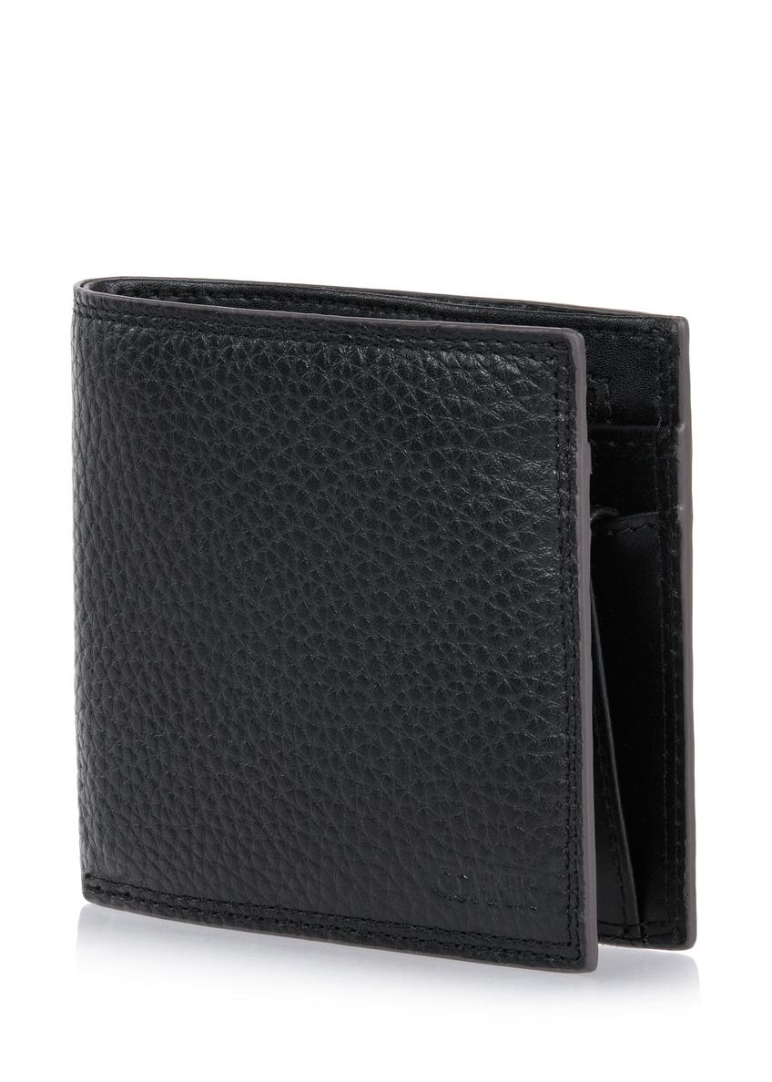 Niezapinany czarny skórzany portfel męski z RFID PORMS-006RFID-99(W24)