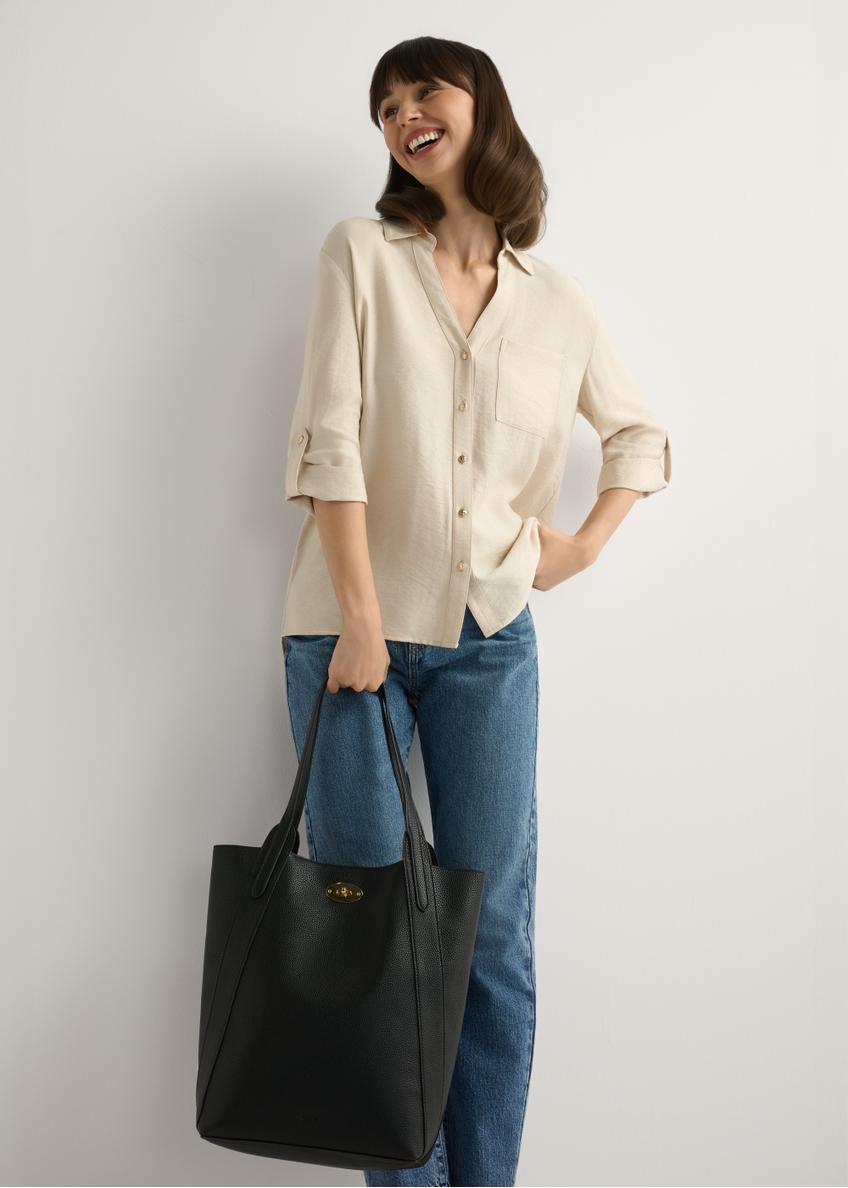 Czarna duża torebka damska shopper TOREC-1142-9I(W26)