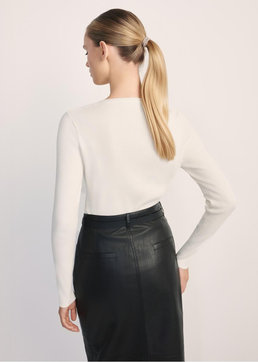 Prążkowany longsleeve damski LSLDT-0028-12(W26)