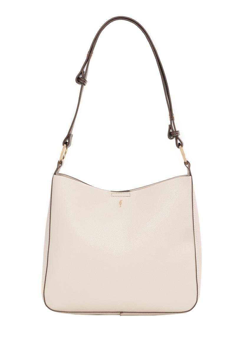 Torebka damska hobo w kolorze ecru TOREC-1257-0B(Z26)