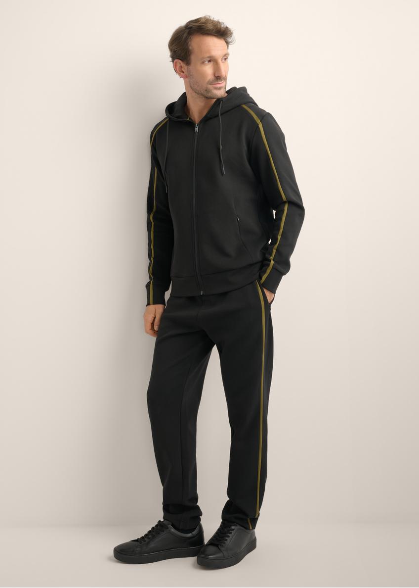 Rozpinana czarna bluza męska z kapturem BLZMT-0083-99(Z26)